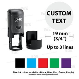 Trodat .75" Small, Round Self-Inking Rubber Stamp, Any Ink Color