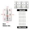 YOBOKO 3 Pcs Stainless Steel Anti Rust Door Hinges with