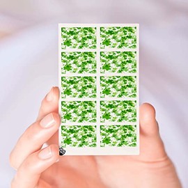 St Patrick's Day Falling Clovers Pattern Clear Water-Slide Nail Designs