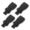 4Pcs IEC320 C14 to IEC320 C7 Power Adapter Universal Black