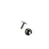 SING F LTD 100x Silver 10x10mm Double Cap Tubular Rivets