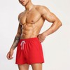 Mlgaril Mens Red Swim Trunks 5" with Mesh Lining Quick