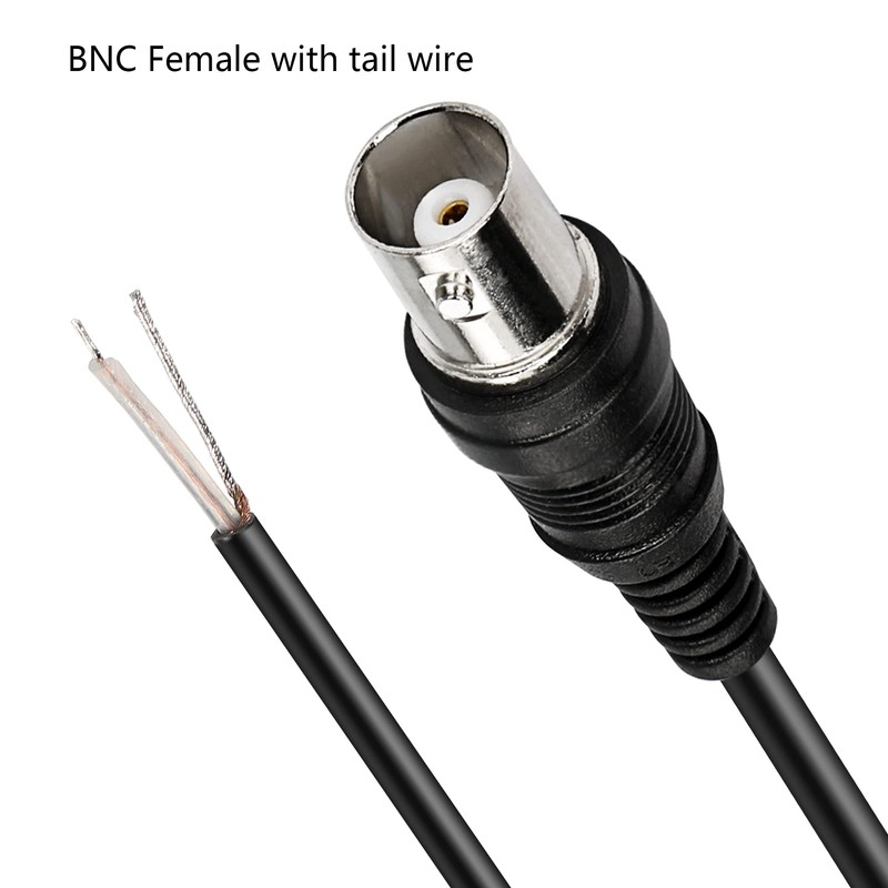 MEIRIYFA BNC Pigtail Cable Bare Wire, BNC Female Coaxial Connector
