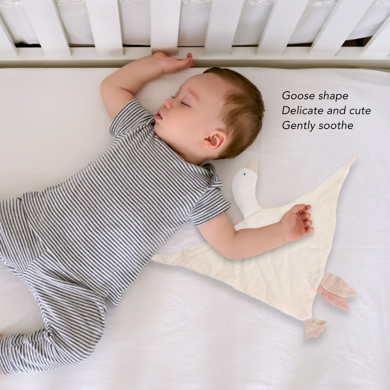 Baby Goose Shaped Security Blanket Soft Cotton Breathable Cute Security
