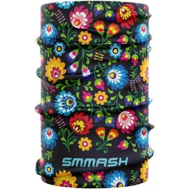 SMMASH Printed Multifunctional Scarf for Cycling Running Outdoor Training Mouth Guard Bandana Neck Warmer for Women Men Made in EU