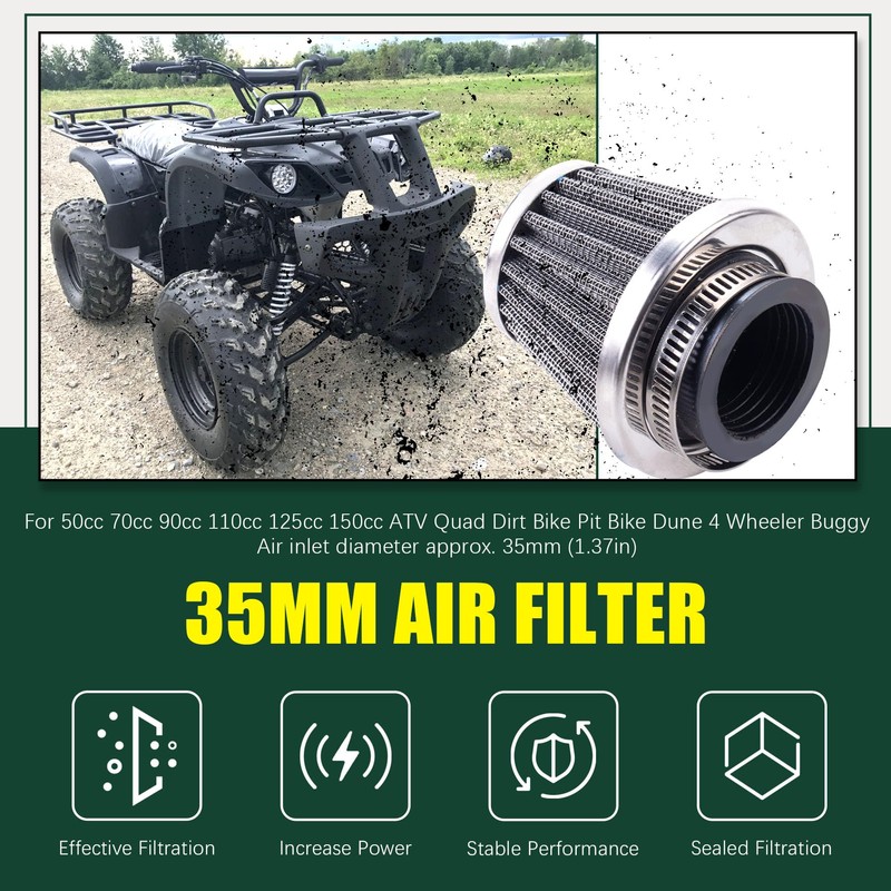 JINGKE 35mm Air Filter for 50cc 70cc 90cc 125cc 110cc