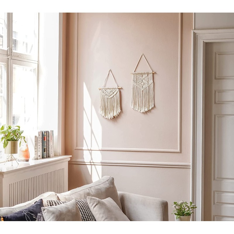 tapices de macramé para colgar en la pared, para decoración