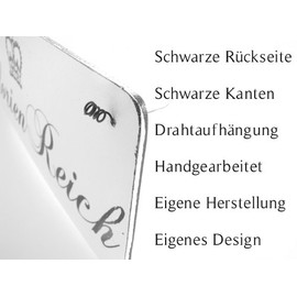 Interluxe Shabby Chic Vintage Decorative Door Sign / Beware Of The Mistress The Dog Is Harmless [German Text]