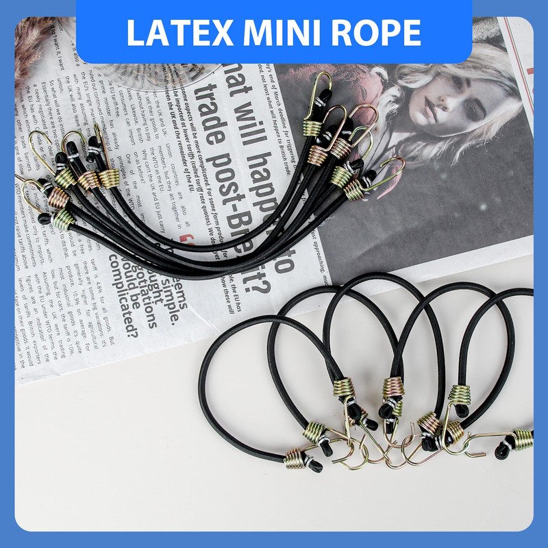 Short Bungee Cords with Hooks 10Pcs Bungee Cord Heavy Duty