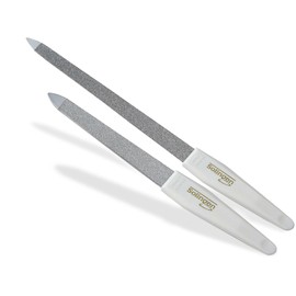 Nail File Set of Solingen Manicure Files Made in Germany 2-Sided Fine / Coarse Pedicure Sapphire Nail Files in Various Sizes for Optimal Nail Care for Hands and Feet (Set of 2)