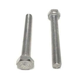 M5-.80 X 40 Hex Head Cap Screw Hex Bolts DIN933 (M5x40) Full Thread A2-70 Stainless Steel (25 Pieces)
