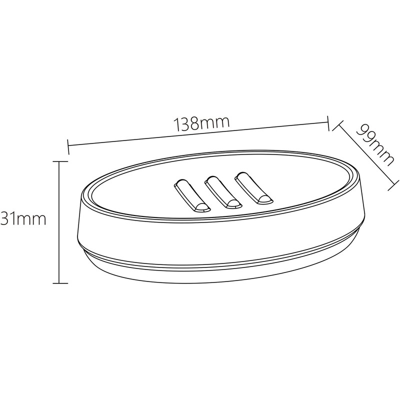 Sealskin Mood Soap dish freestanding Grey