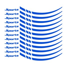 CGEAMDY Car Rim Edge Sticker, Rim Edge Sticker, Rim Tape, Car Rims Sticker, Reflective Side Strips, Universal Exterior, Decorative Accessory for Motorcycle, Bicycle, Car (Blue)