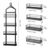 ODesign 4 Tier Height-Adjustable Shower Caddy Hanging Anti-Swing-Over The Shower