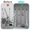 Wensdr 8 Pack Broom Holder Wall Mount, Stainless Steel Broom