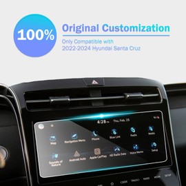 PZSWUXIE for 2022 2023 2024 Hyundai Santa Cruz 10.25 Inch HD Touch Screen Protector Tempered Glass 9H Hardness Anti-Fingerprint Car Radio Accessories