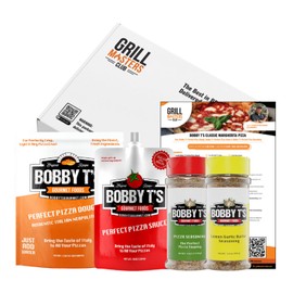 Grill Master BBQ Pizza Set | The Ultimate Backyard BBQ Pizza Bundle feat. Bobby T's Gourmet Foods | Essential for Cooking, Grilling, and Smoking | Perfect Grill Gift for Men & Women