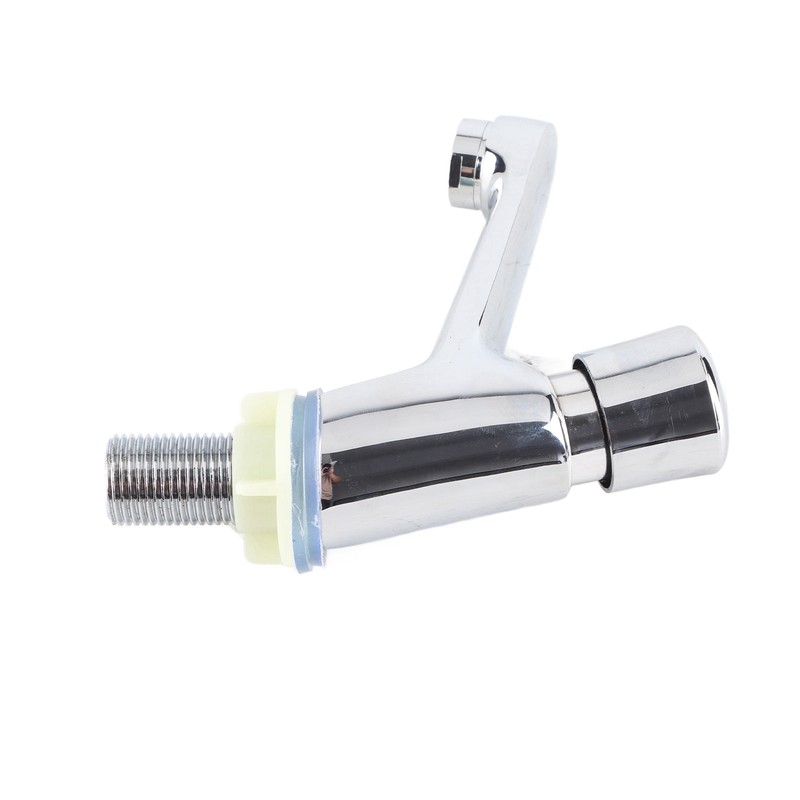 Public Ktchen Bathroom Chrome Plated Self Closing Water Saving Time