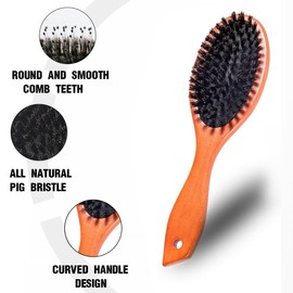 XOUDKE Boar Bristle Brush, Magic Volumer Hair Brush, Boar Bristles for Thick Fine Hair, Professional, Antistatic, Reducing Hair Breakage and Frizzy Hair Comb