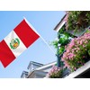 3×5 FT Peru Flag, Large 75D Peruvian National Outdoor Banner,Decor