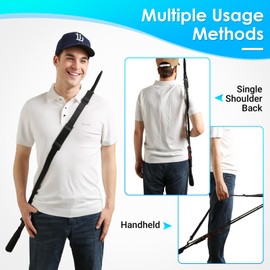 QINGYU Fishing Rod Carrier Strap，Fishing Rod Holder Shoulder Sling，Wearable Fishing Rod Holder，portable fishing rod sling， adjustable length fishing rod sling, Suitable for rods from 30-55 inches
