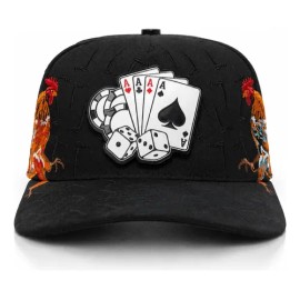 Gorra Gallo Bordado 2 Poker Suerte Casino Fino Placa Premium