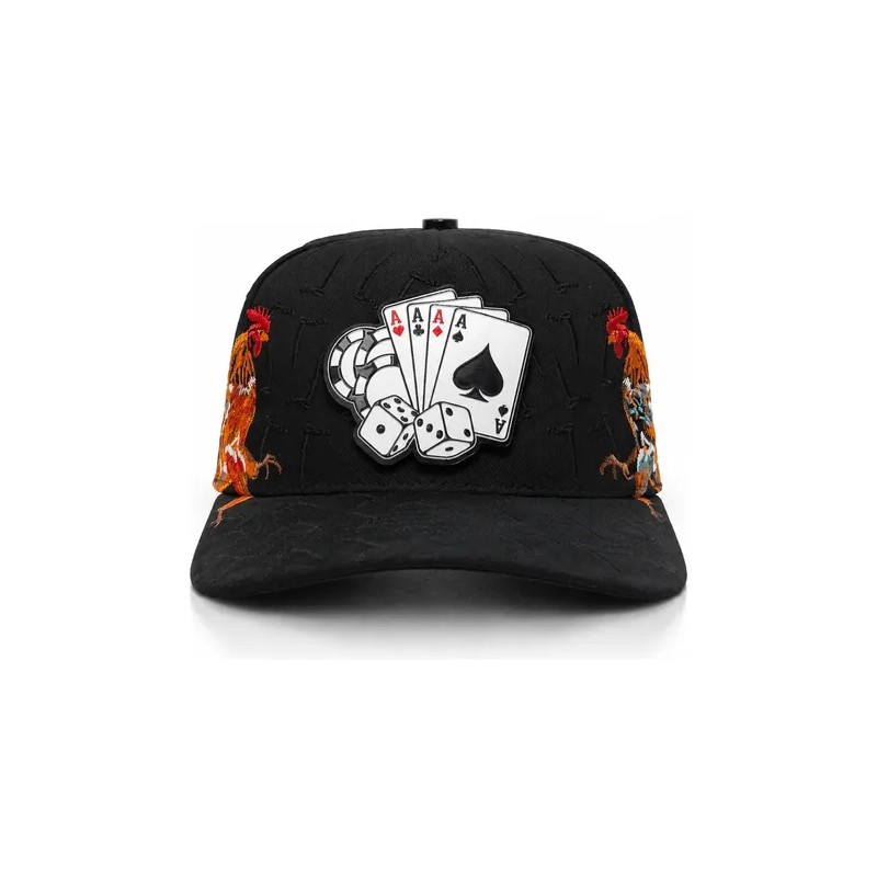 Gorra Gallo Bordado 2 Poker Suerte Casino Fino Placa Premium