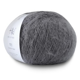 Luxury Long Wool Yarn, Soft Yarn for Crocheting and Knitting Gloves, Hats, Socks, Scarves and Sweaters, 1 Ball 3.52oz, 38% Wool 40% Nylon 22% Acrylic -Blend Long Pile Yarn (Dark grey-06, 1 Ball)