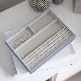 Stackers Dusky Blue Classic Medium Jewellery Box Ring/Bracelets Layer