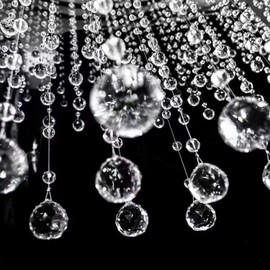 Boloban Clear Crystal Beads String Wedding Arch Decorations centerpieces Beads Garland Strands Curtain Chandelier Christmas Tree Ornaments Door String Hanging Beaded Drapes Accessories(6.5 Feet 5pcs)