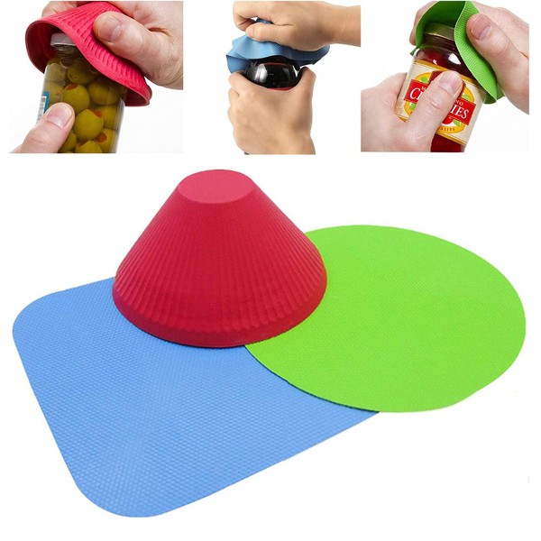 3 Pcs Jar Opener for Weak Hands, Multi Purpose Reusable