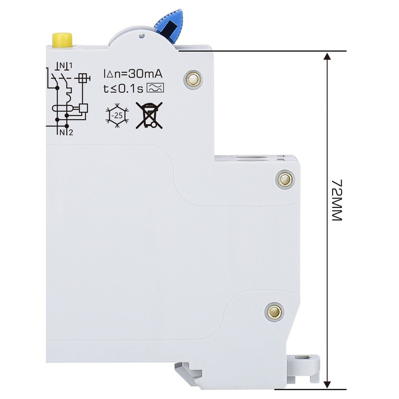 DIHOOL Type a RCBO ELCB RCD 18mm width Circuit Breaker(30mA