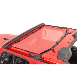 MasterTop Freedom Mesh Bimini Top, Red, Fits 19-Current JL 2 & 4 Door Jeep Wrangler| No Need to Remove When Putting Your Hard top Back on| 14202502