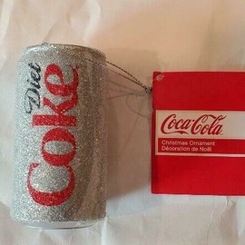COKE COCA-COLA FROSTED CAN CHRISTMAS ORNAMENT