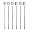 6 Pcs 12 Inch Bar Mixing Spoon Cocktail Spoon Stainless