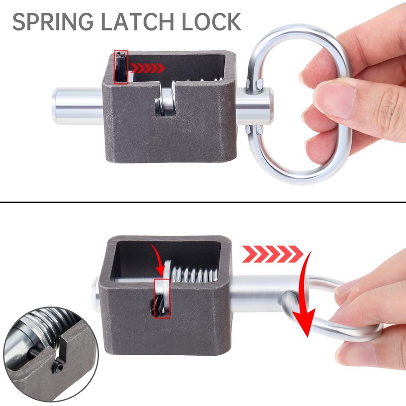 HOJLKLD Spring Latch Lock, Heavy Duty Weld-On Spring Loaded Latch