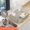 HOMEAILIE 2-Tier Dish Drying Rack for Kitchen Counter,304 Stainless Steel