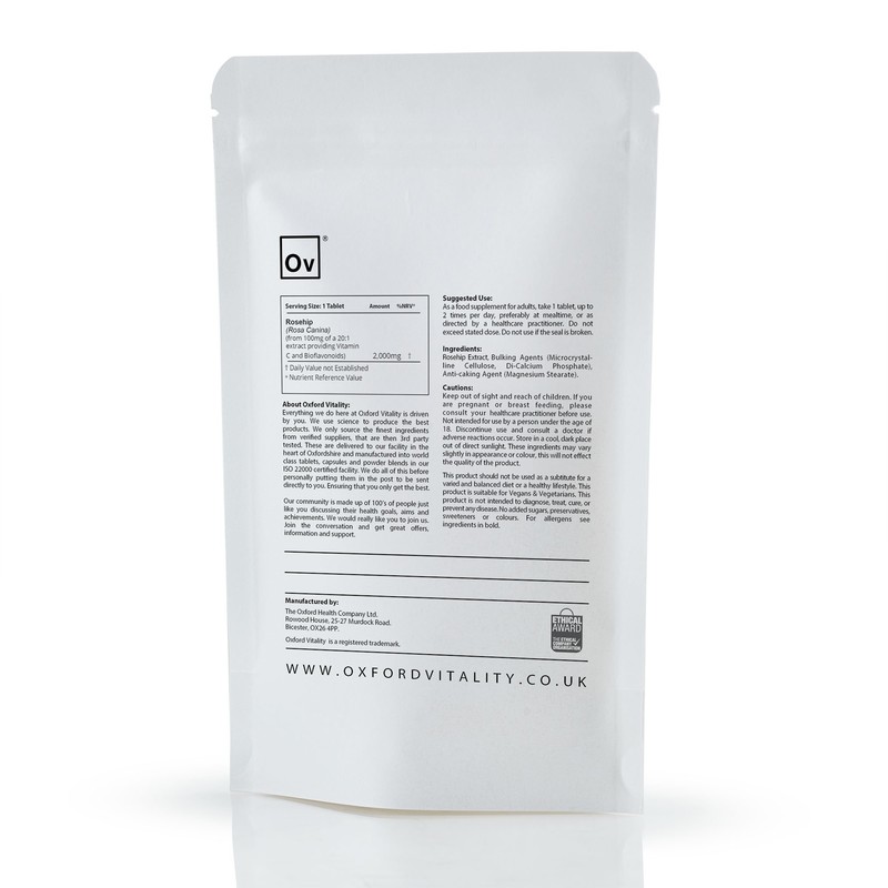 Rosehip Tablets | 2000mg Supplement for Immune System Support, Antioxidant