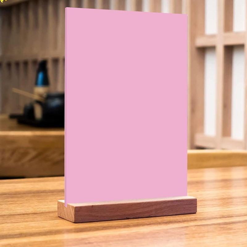 QEEYON 8 x 12 Pink Acrylic Sheet Plexiglass Sheet, 1Pcs