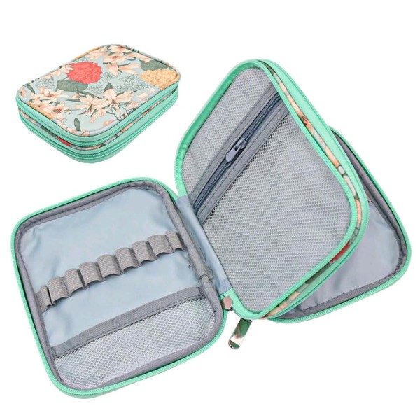 WANGCL Crochet Hook Case Portable Travel Crochet Storage Bag with