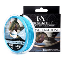 M MAXIMUMCATCH Maxcatch Backing Line for Fly Fishing, 100 Yards (Approx. 90 M), 20 / 30 LB Set (White, Yellow, Orange, Black & White, Black & Yellow, Peach, Blue, Green, Violet)