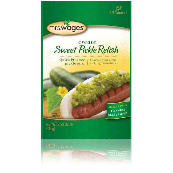 Mrs Wages Sweet Pickle Relish Mix 3.9 oz (Pk of 6)