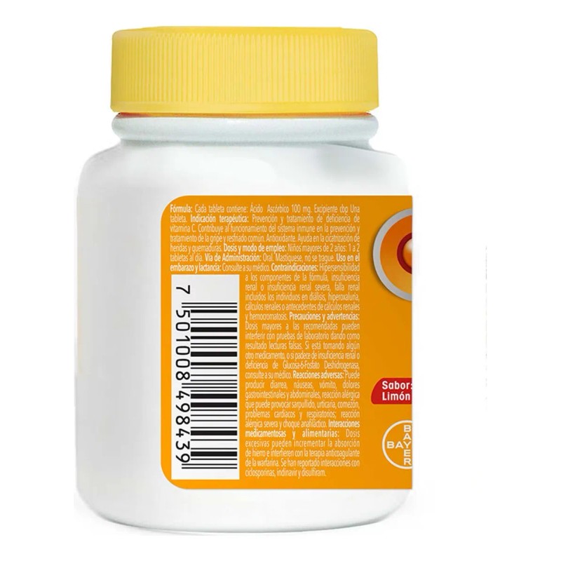 Tabletas Masticables Redoxon Infantil X100 Vitaminas 100mg Cereza Limón Lima