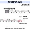 2 Pack Self-Adhesive Measuring Tape, 78 Inch/200cm Steel Peel &