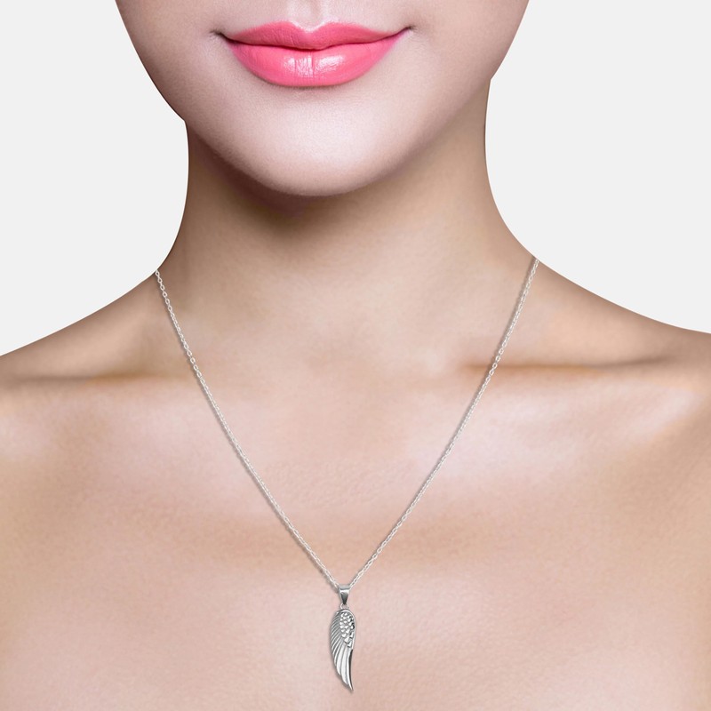 Sofia Milani - Women's Necklace 925 Silver - Wing Pendant