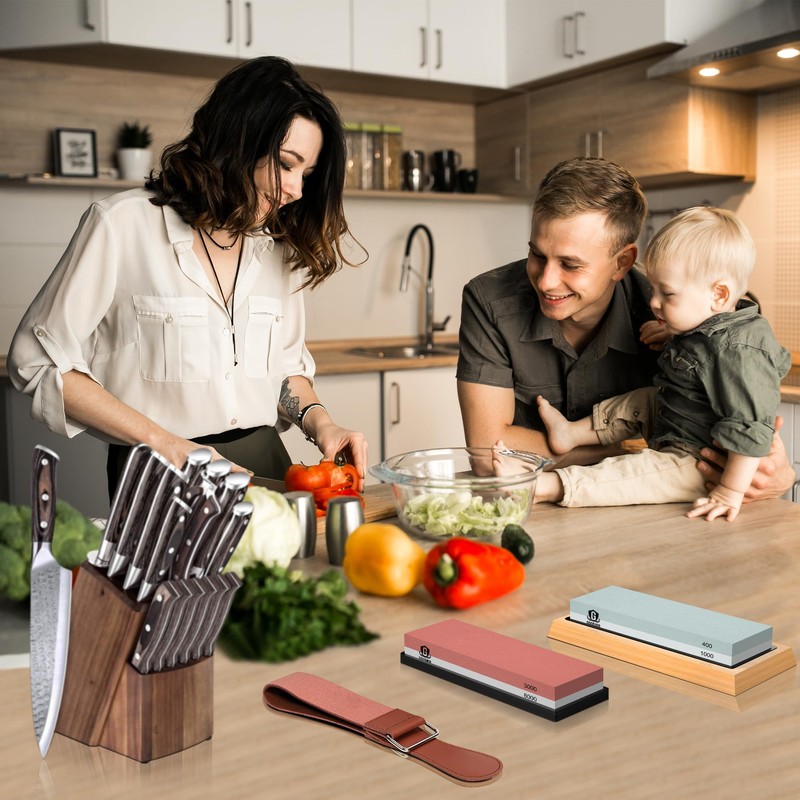 Complete Knife Sharpening Stone Kit - Goodjob Premium Whetstone Knife