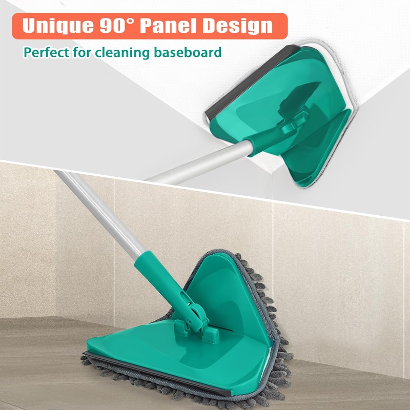 JEHONN Wall Cleaner Mop with Long Handle 82 Inches, 3-in-1