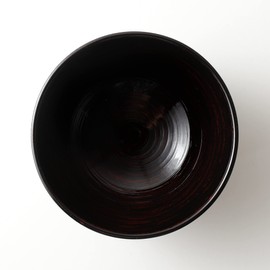 Osaka Choseido Dishwasher Safe Wooden Soup Bowl Yamanaka Lacquer Diameter 4.1 inches (10.5 cm), 8.5 fl oz (250 ml), Rust Akebono Lacquer