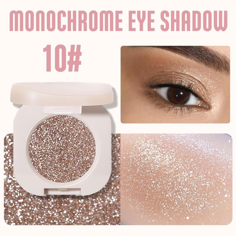 BelleVive Glitter Eyeshadow, Light Eyeshadow, Pressed Glitter Eyeshadow, Glitter Matte