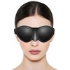 KINKIMISTINA 3D Contoured Sleep Mask with Adjustable Strap, Black